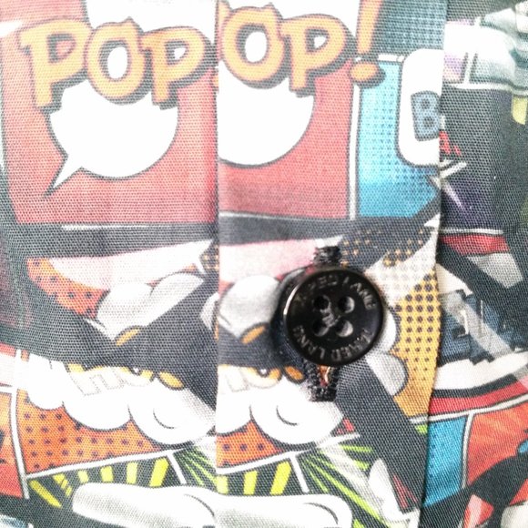 JARED LANG Trim Fit Cartoon Print Shirt XL - Picture 9 of 12